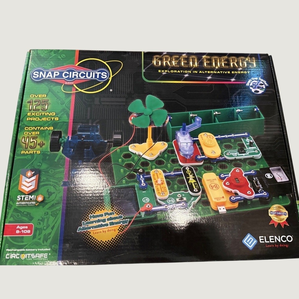 Elenco Snap Circuits Green Energy STEM Kit- tested Energy Science Toy